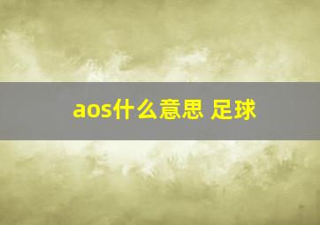 aos什么意思 足球